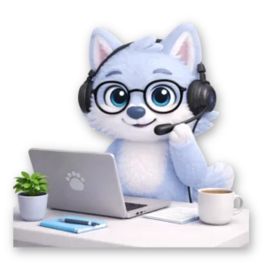 Mascotte Mikso au service client