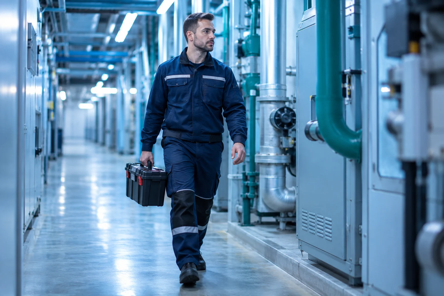 Technicien Mikso au travail dans un établissement professionnel
